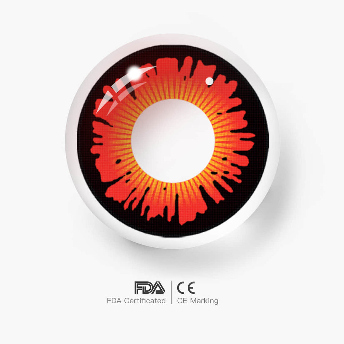 Sun moon Red Wizards Colored Contact Lenses