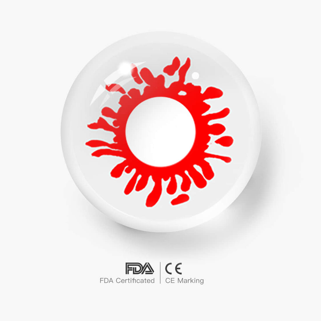 Trauma Red Colored Contact Lenses