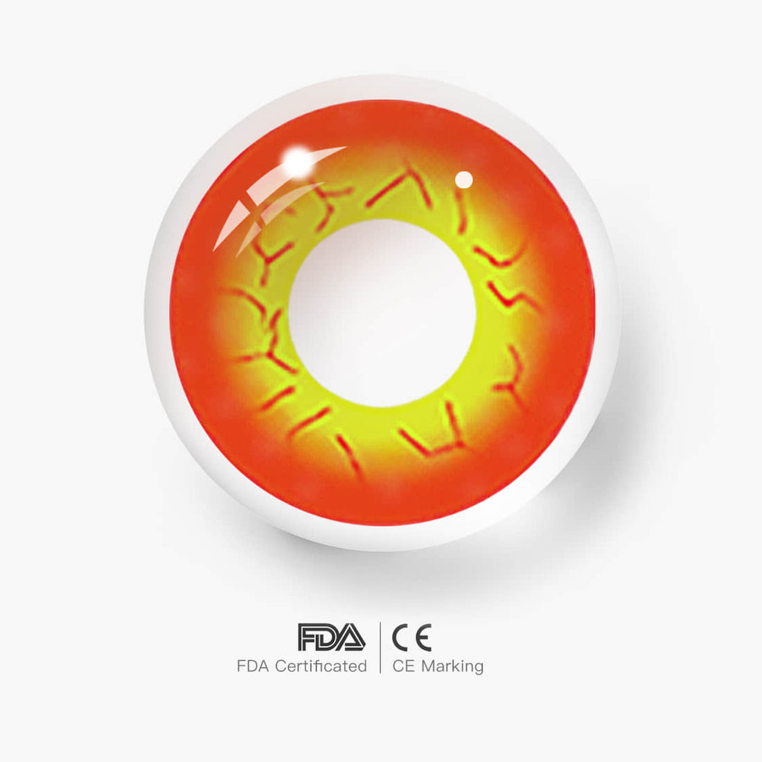 Red & Yellow Villain Eye Contacts Colored Contact Lenses