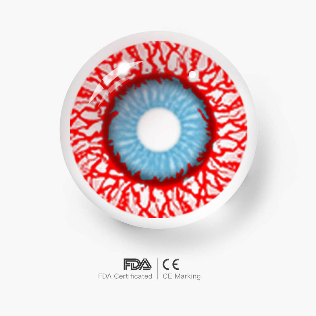 Bloodshot Infected Zombie Colored Contact Lenses