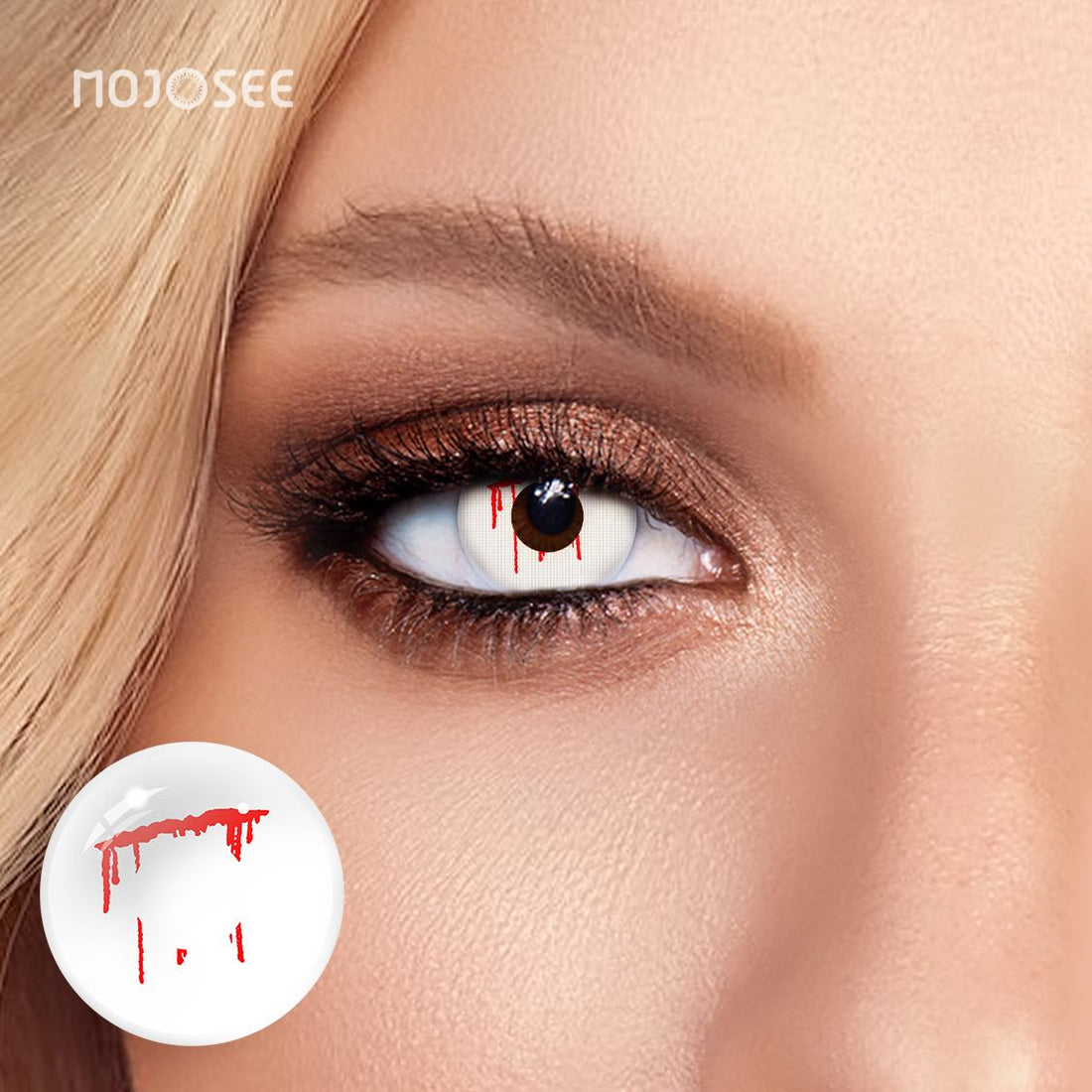 Trauma White Slit Colored Contact Lenses