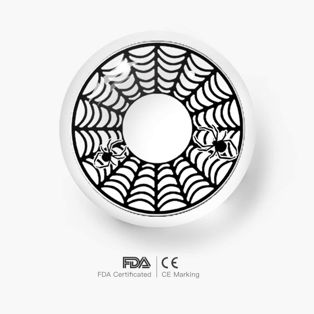 Spider Web White Colored Contact Lenses