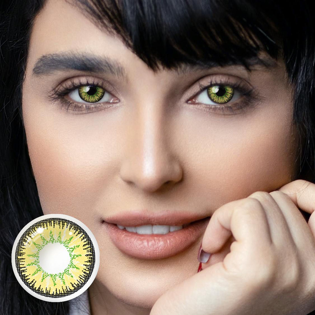 Vika Tricolor Yellow Colored Contact Lenses