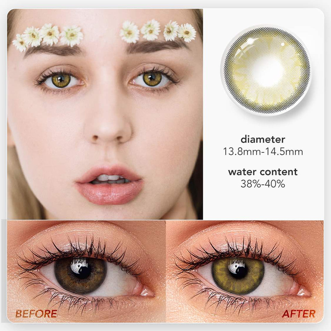 Gem Brown Colored Contact Lenses