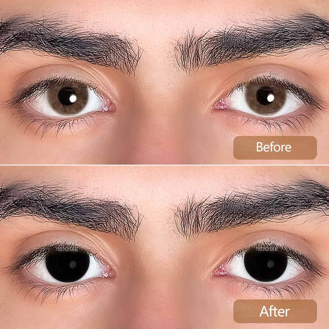 Black Out Colored Contact Lenses for Men