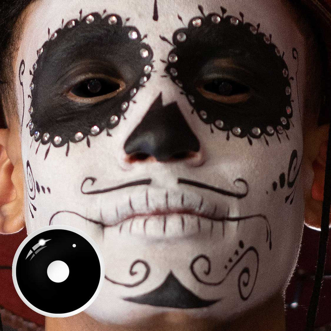 Black Sclera Colored Contact Lenses for Men
