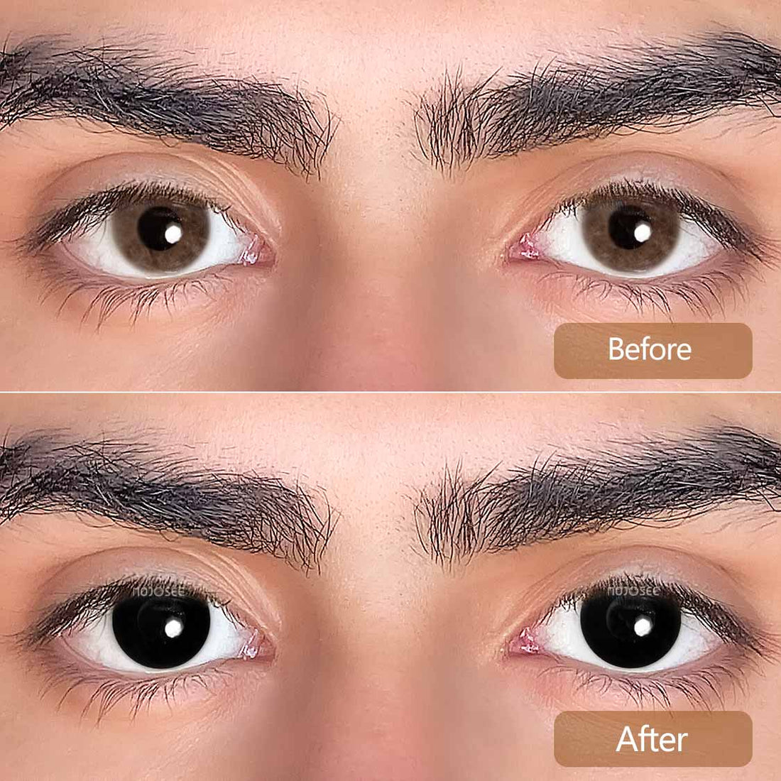 Circle Block Black Block Colored Contact Lenses for Men
