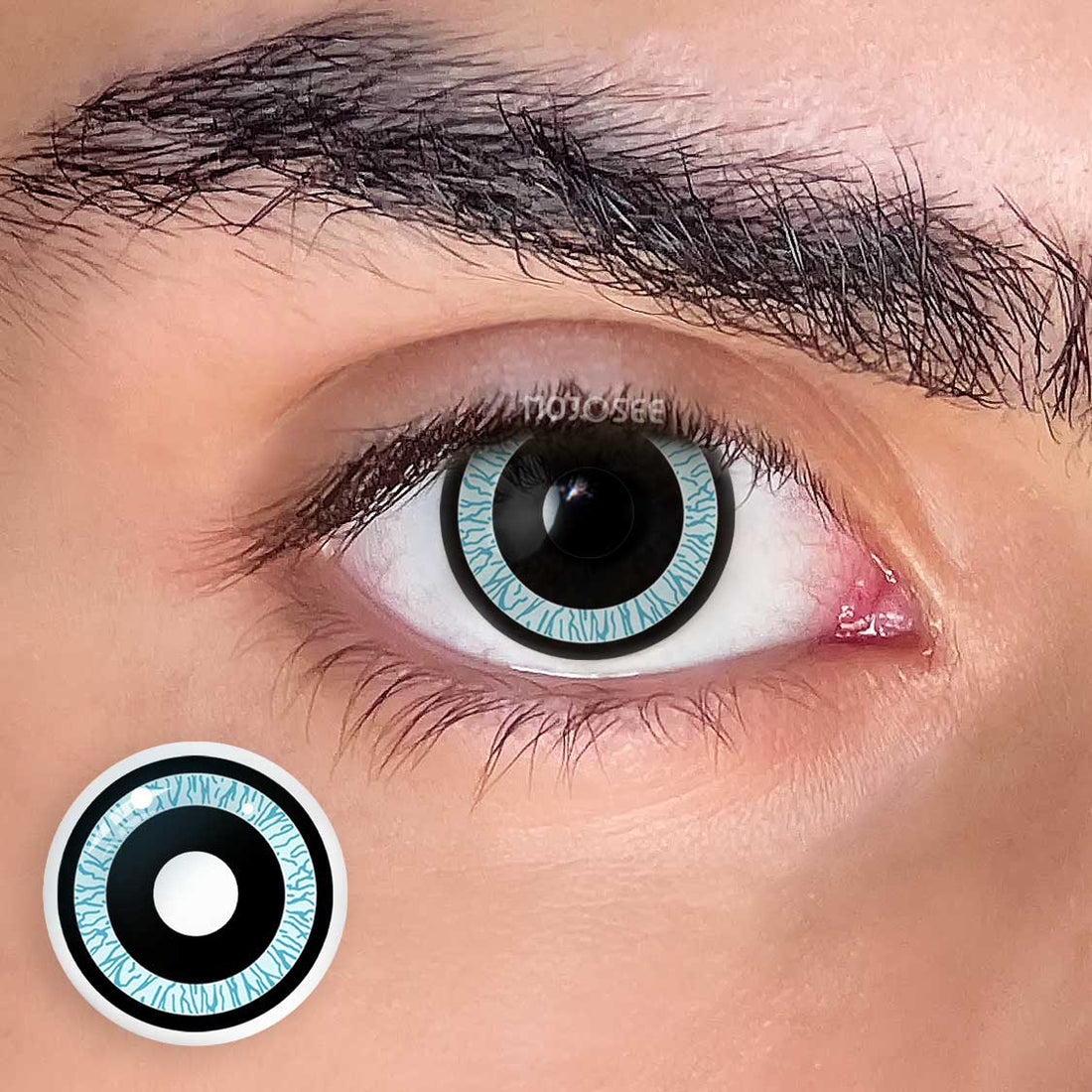 Oyster Nebula Blue Colored Contact Lenses for Men
