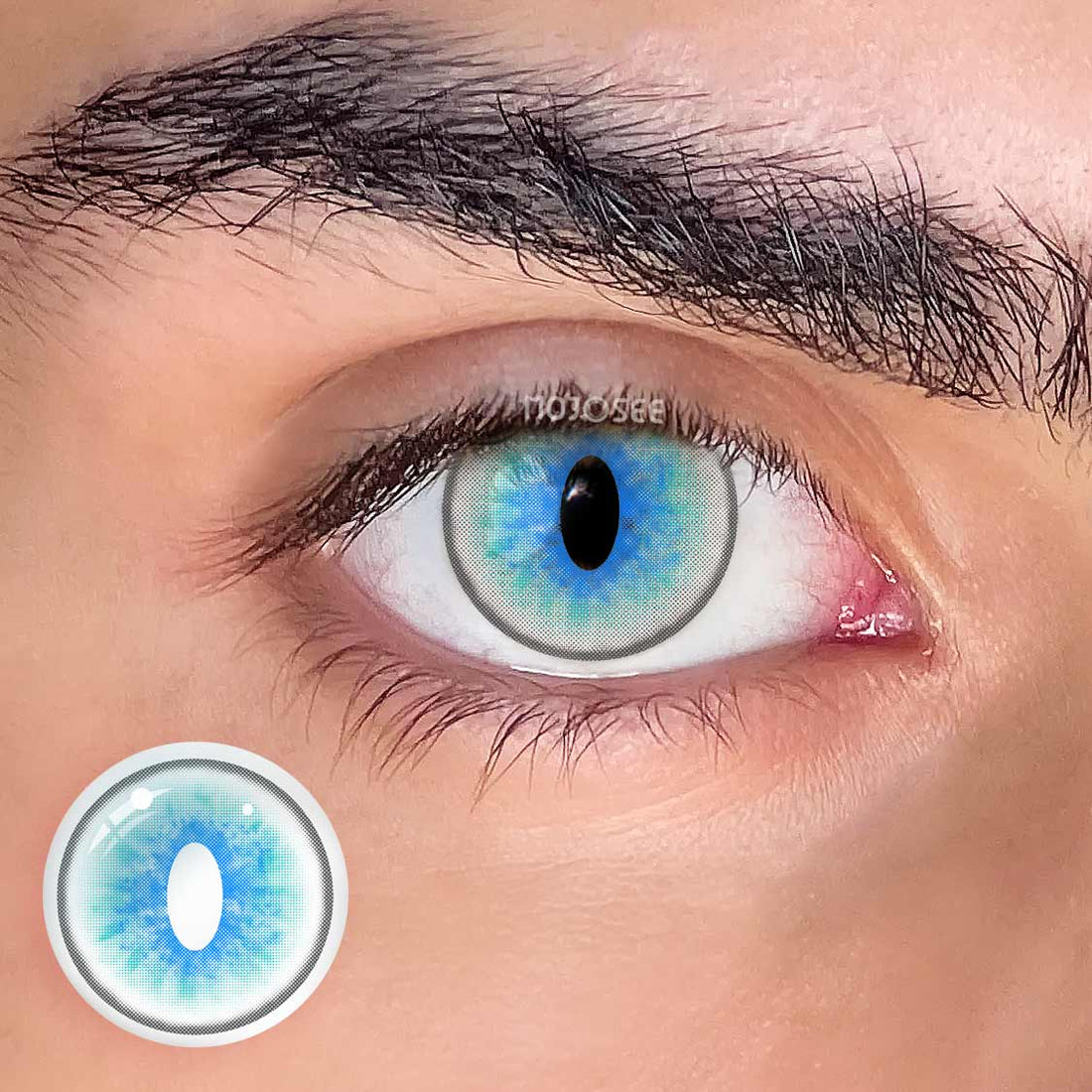 Ragdoll Cat Eyes Blue Contacts – Slit Pupil Cosplay Lenses | Mojosee
