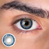 Contactos de color azul aurora
