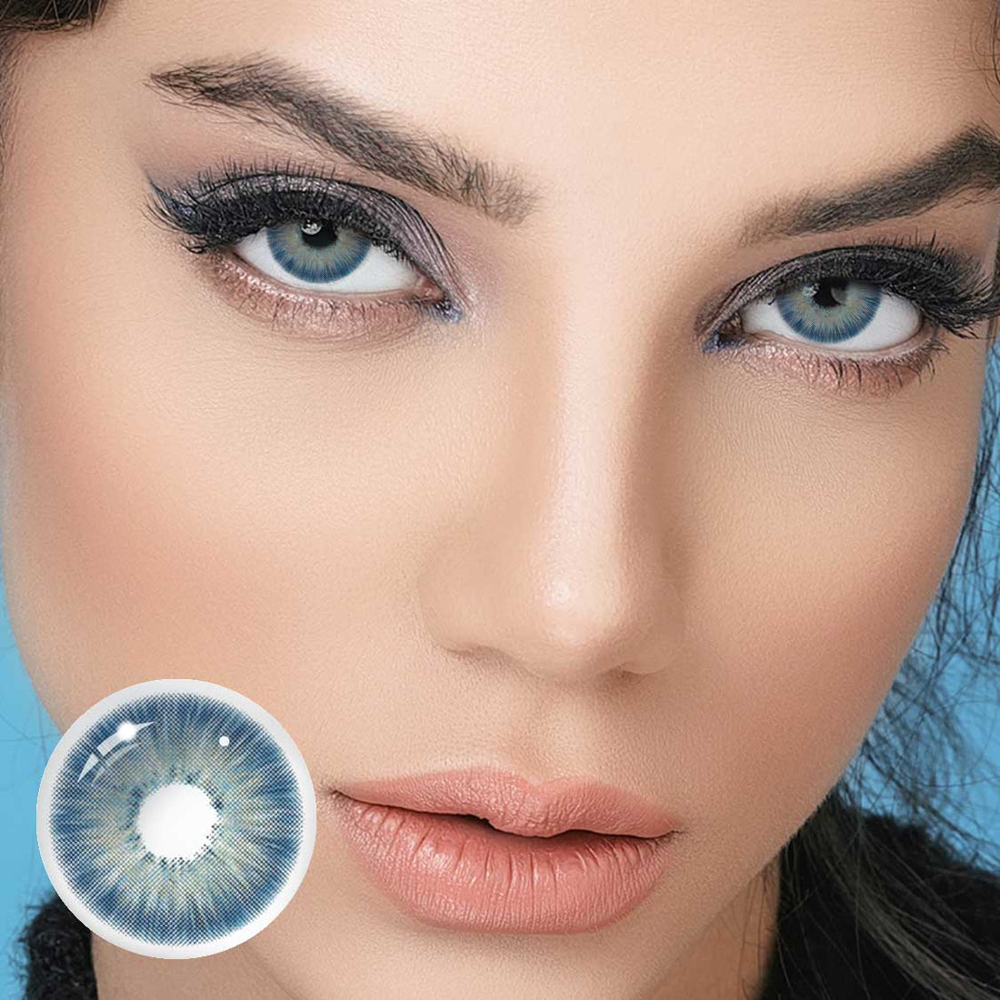 Magnificent Antarctic Blue Colored Contact Lenses