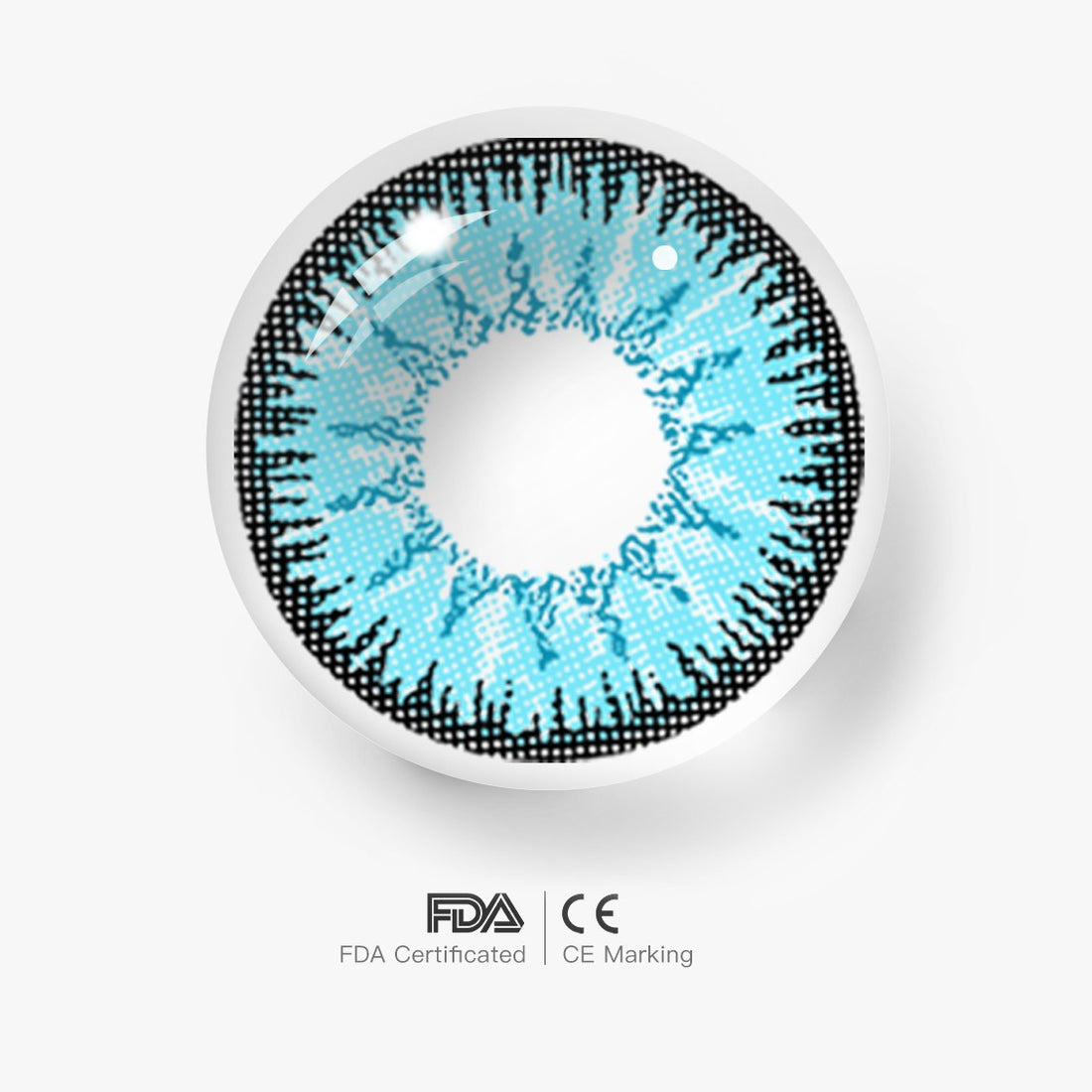 Vika Tricolor Blue Colored Contact Lenses
