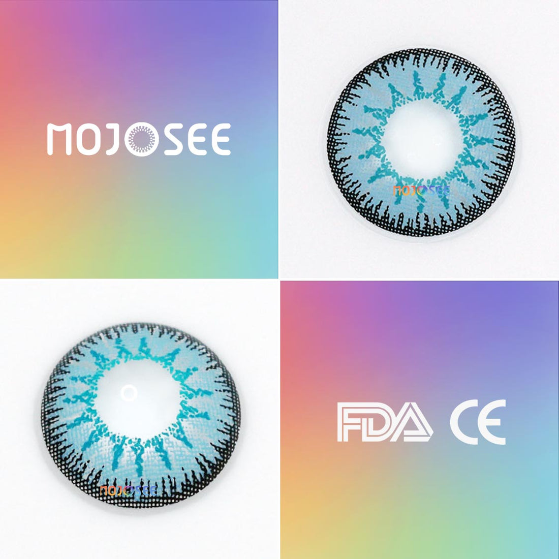Vika Tricolor Blue Colored Contact Lenses