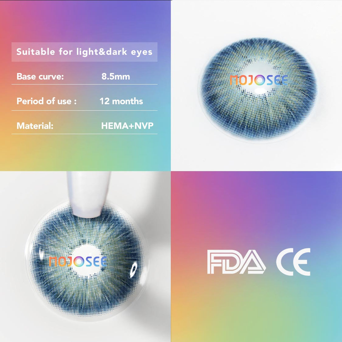 Magnificent Antarctic Blue Colored Contact Lenses