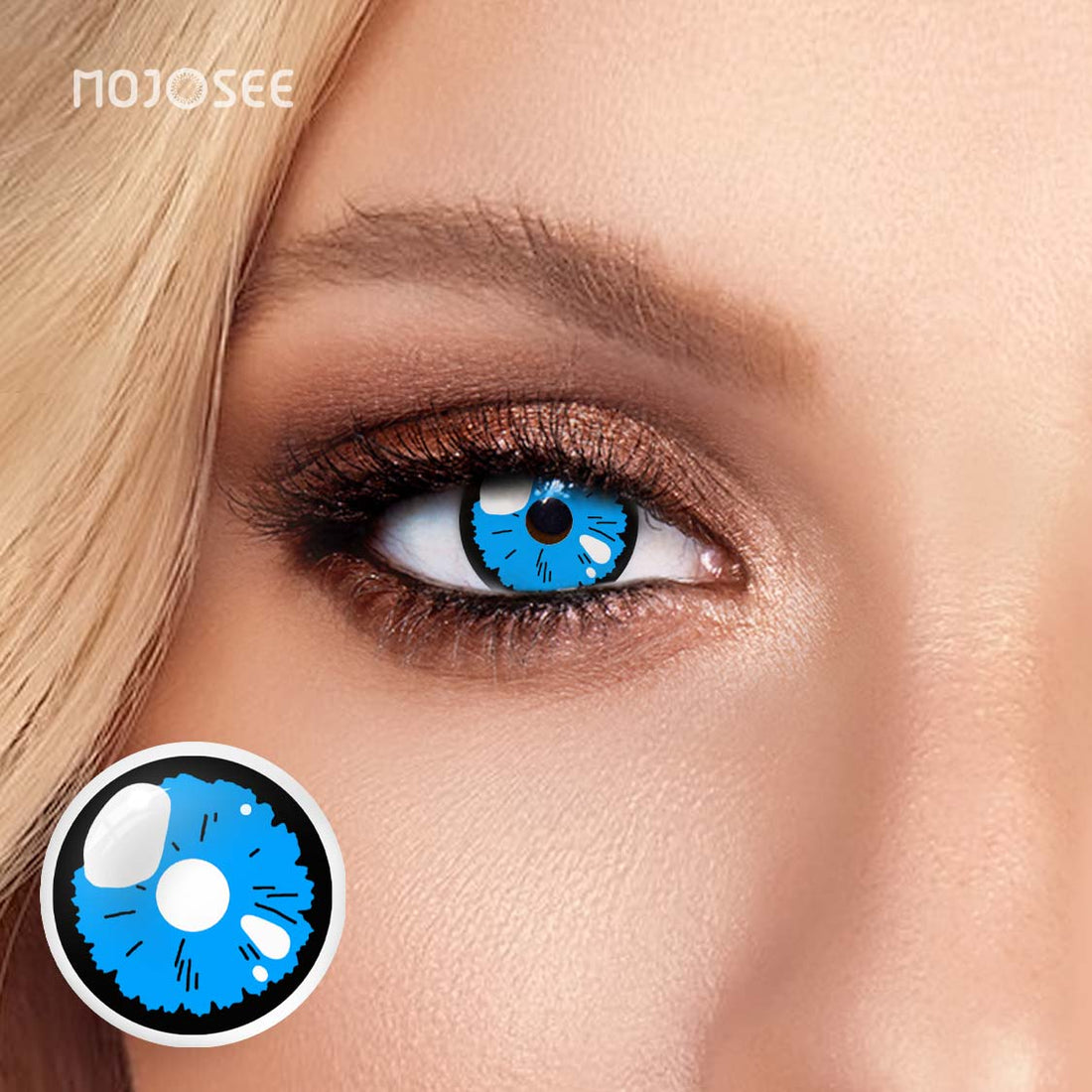 Black Lobelia-Blue Colored Contact Lenses