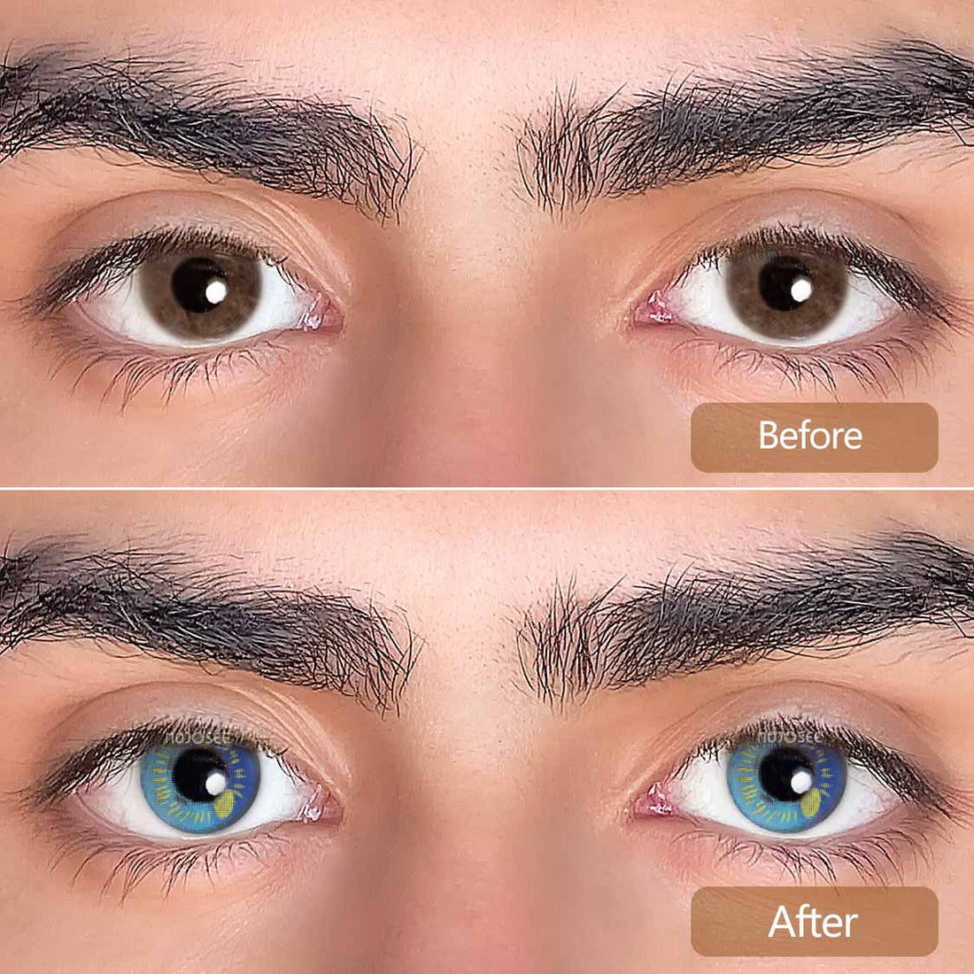 Anime Blue Colored Contact Lenses for Men