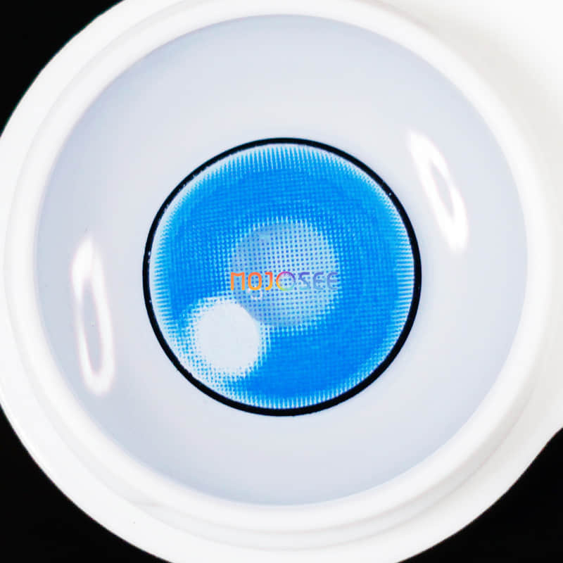Cloud Rim Blue Colored Contact Lenses