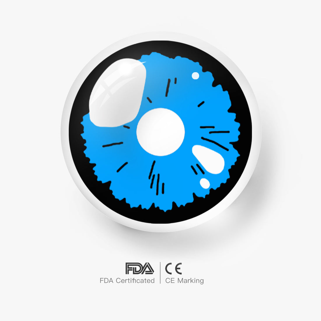 Black Lobelia-Blue Colored Contact Lenses