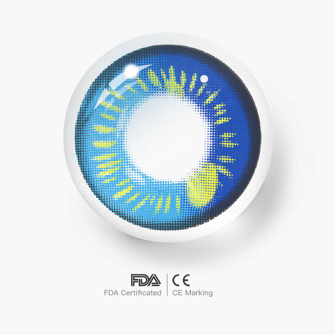 Anime Blue Colored Contact Lenses for Men