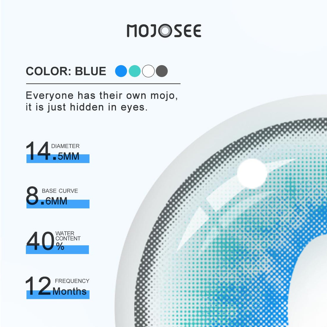 Genshin Ragdoll Cat Eyes Blue Colored Contact Lenses – Slit Pupil Cosplay Lenses | Mojosee