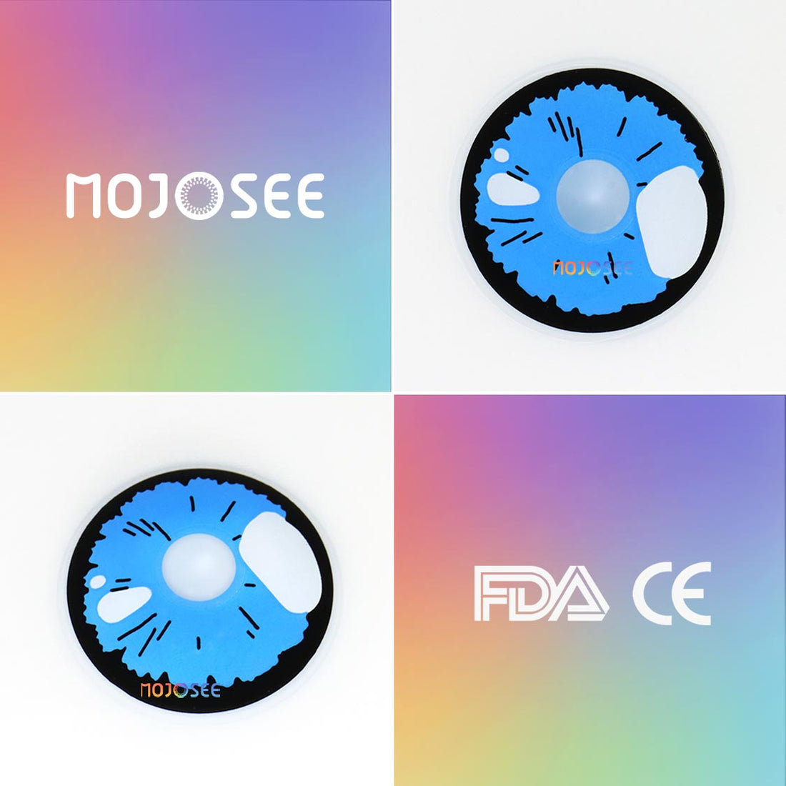 Black Lobelia-Blue Colored Contact Lenses