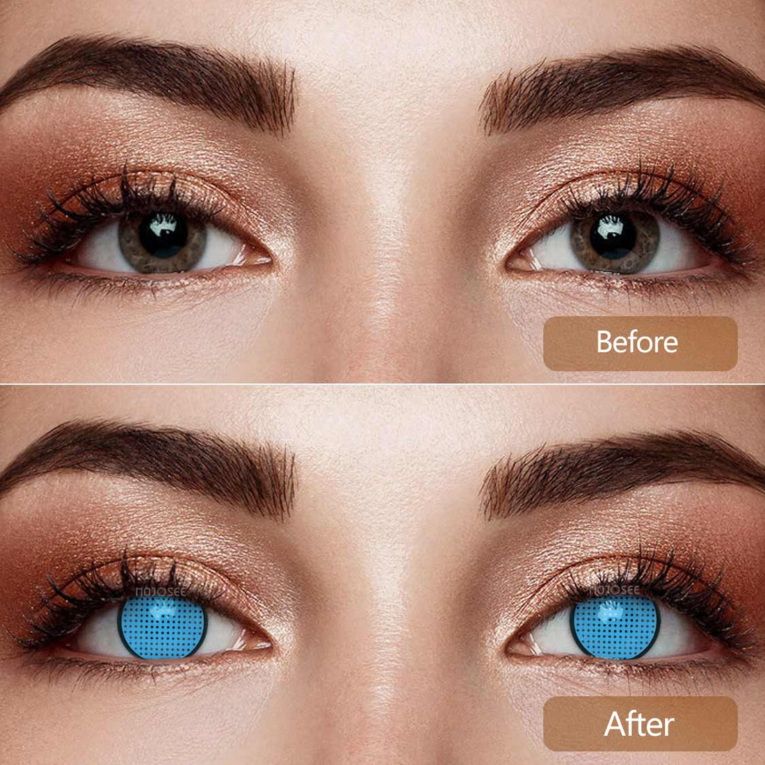 Blue Mesh Colored Contact Lenses