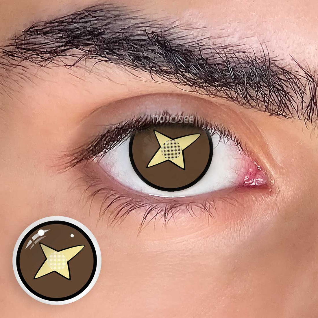 Kinoko Brown Colored Contact Lenses for Men