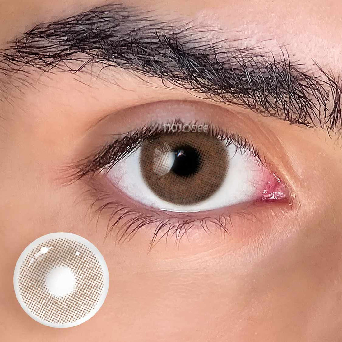 Smoky Tea Colored Contact Lenses for Men