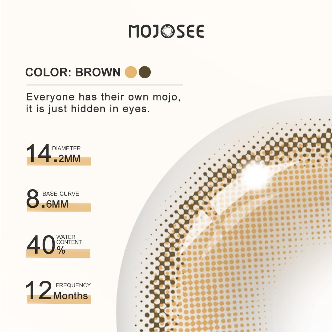 Rainbow Bassia Brown Colored Contact Lenses