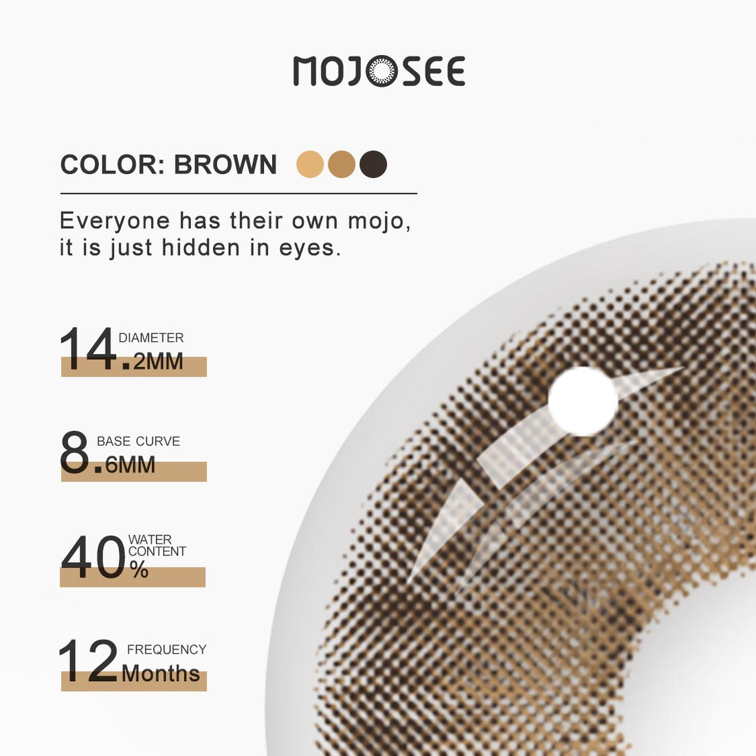 Magnificent Sahara Brown Colored Contact Lenses for Men