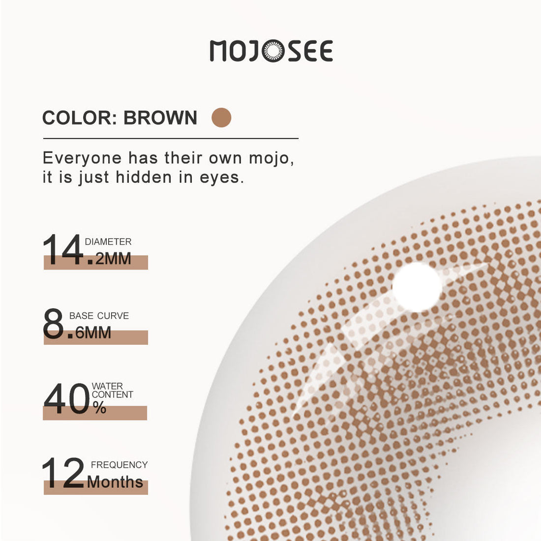 Smoky Tea Colored Contact Lenses for Men