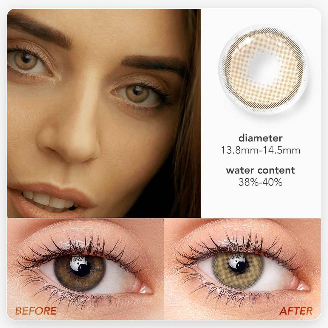 Rainbow Bassia Brown Colored Contact Lenses