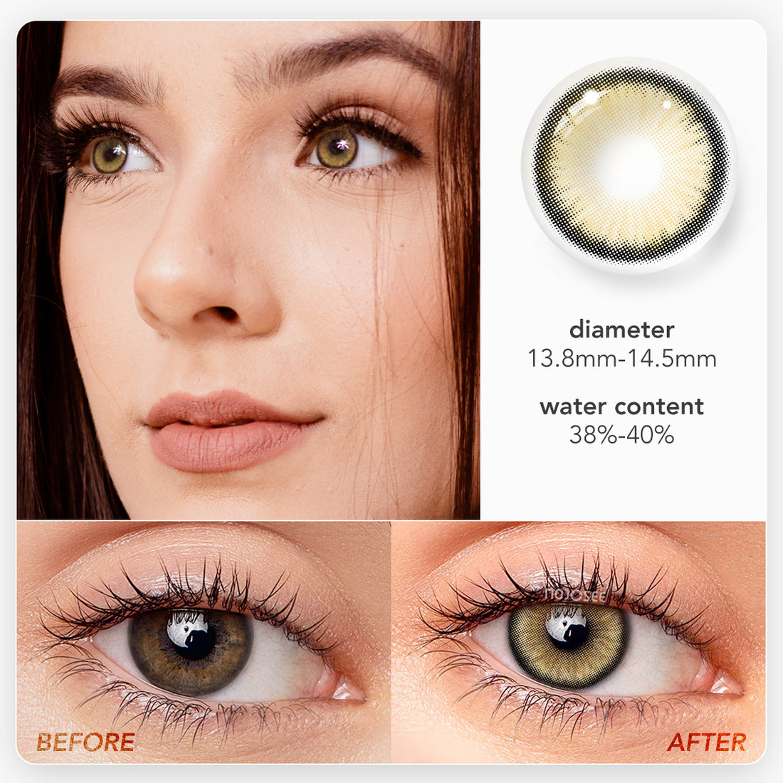 Dawn Colored Contacts – 4 Natural Shades for Dark Eyes