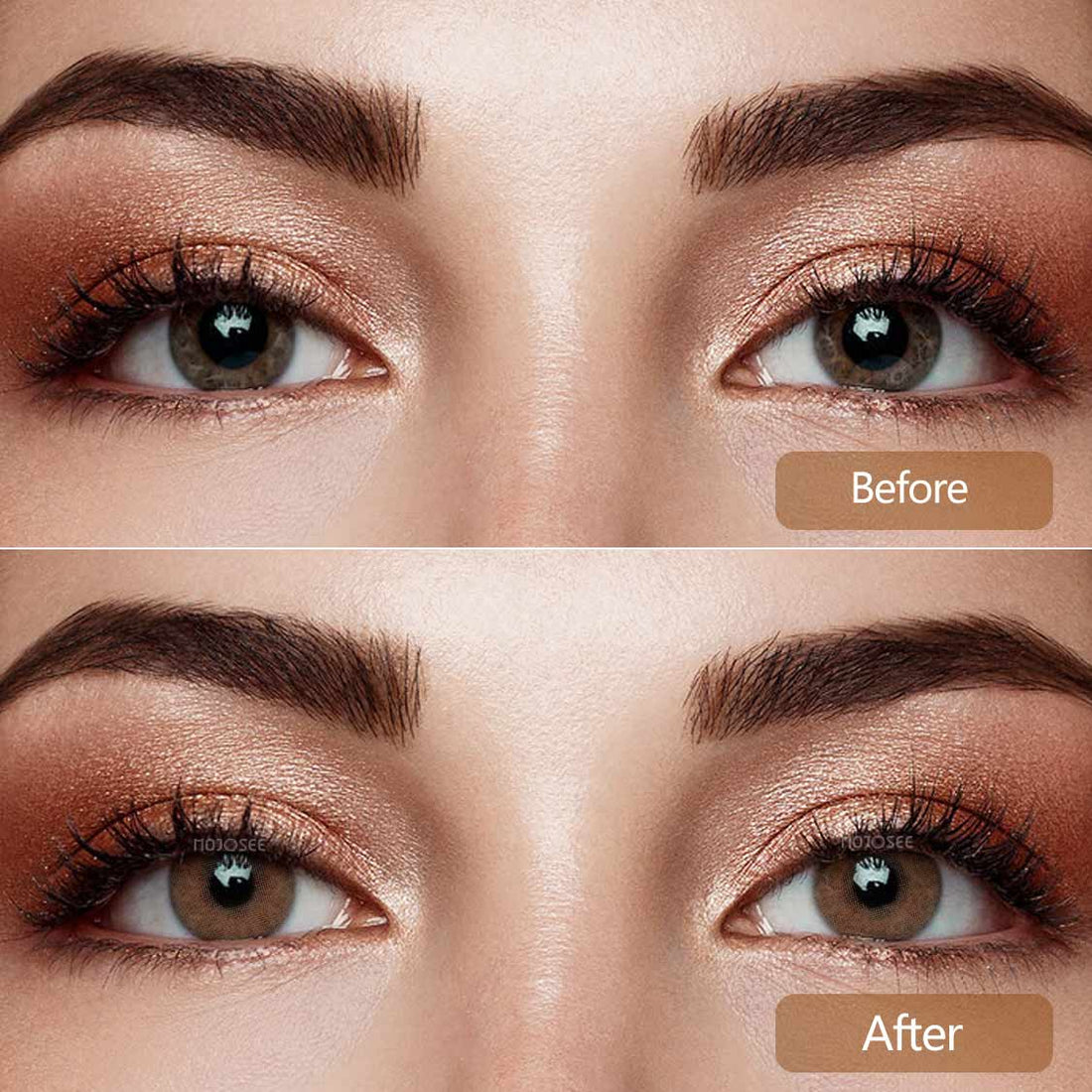 Smoky Tea Colored Contact Lenses