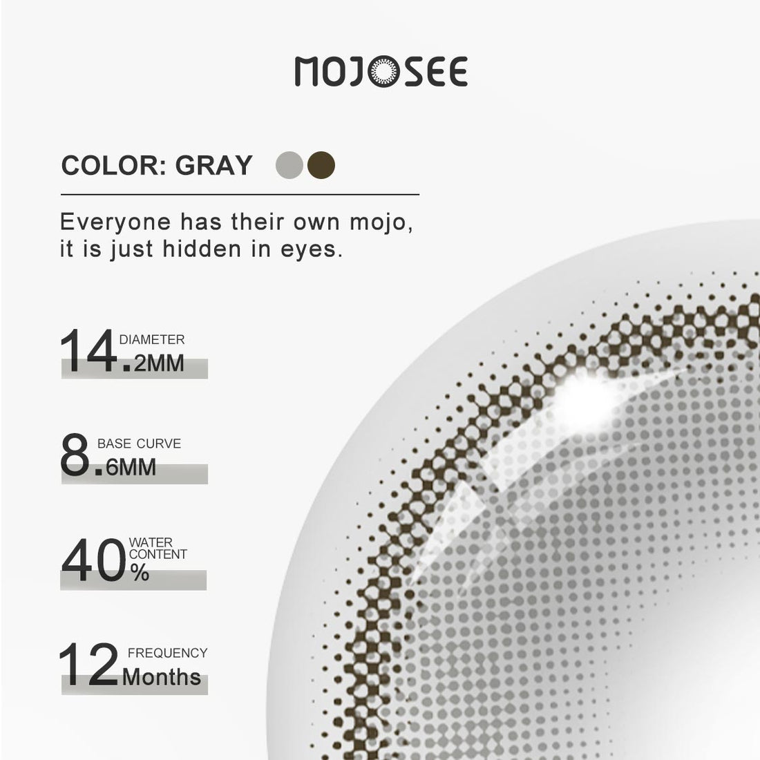Rainbow Bassia Gray Colored Contact Lenses