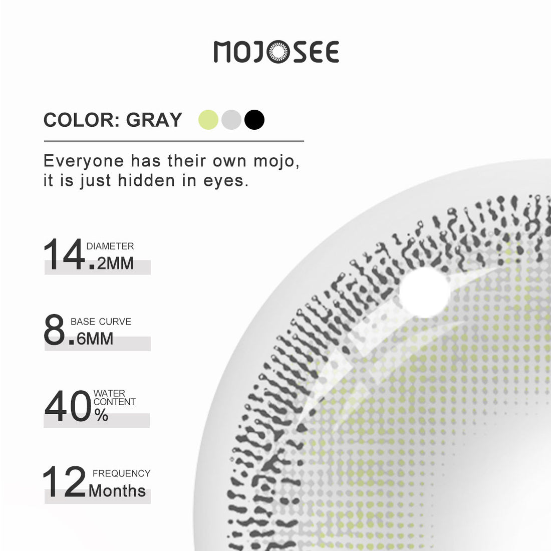 Athena Sugar Gray Colored Contact Lenses