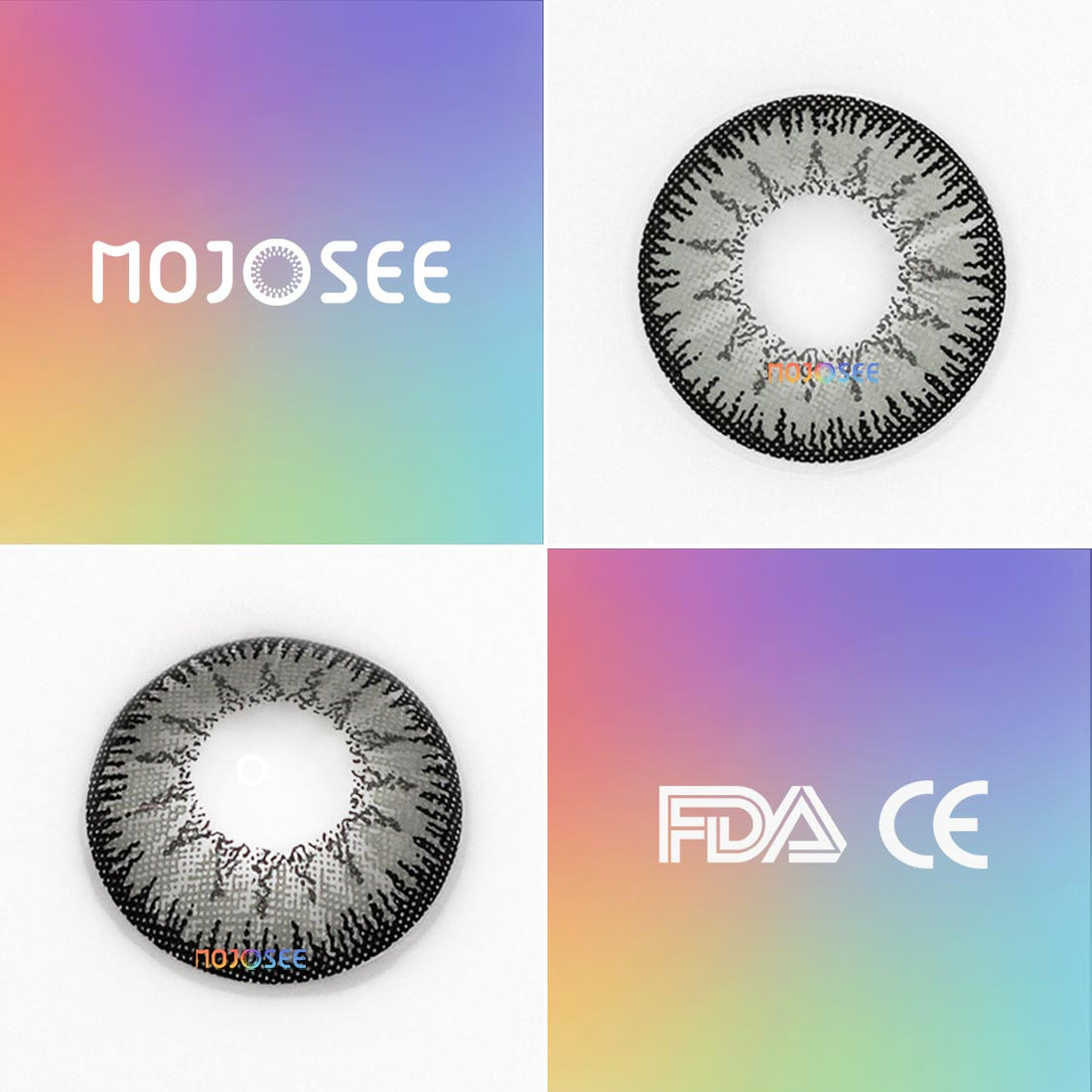 Vika Tricolor Gray Colored Contact Lenses