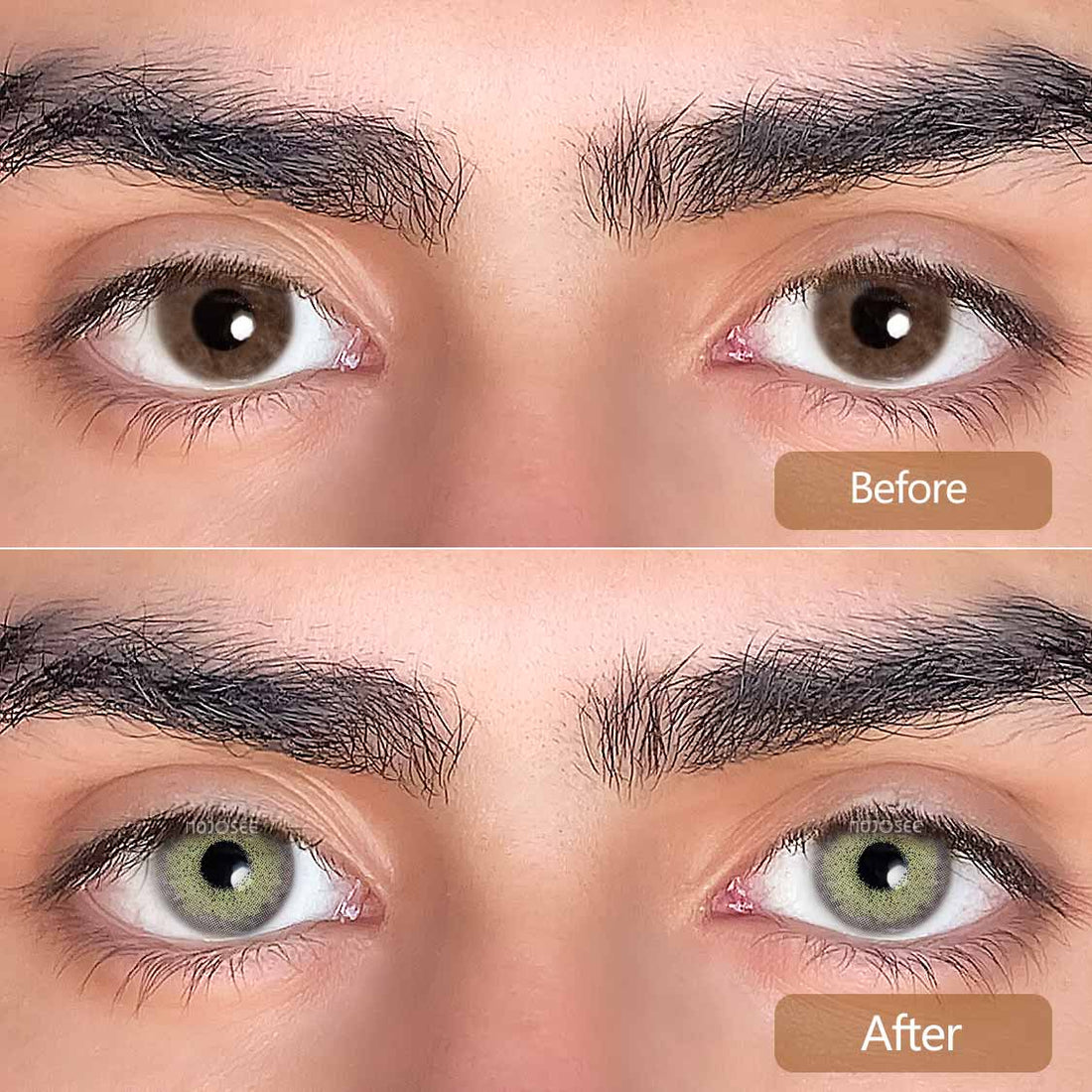 Ocean Cyan Gray Colored Contact Lenses for Men