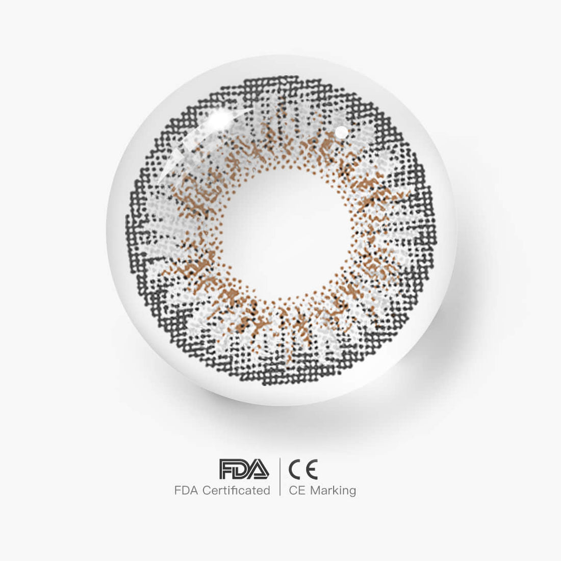 Daily Disposable Glitter Gray Colored Contact Lenses