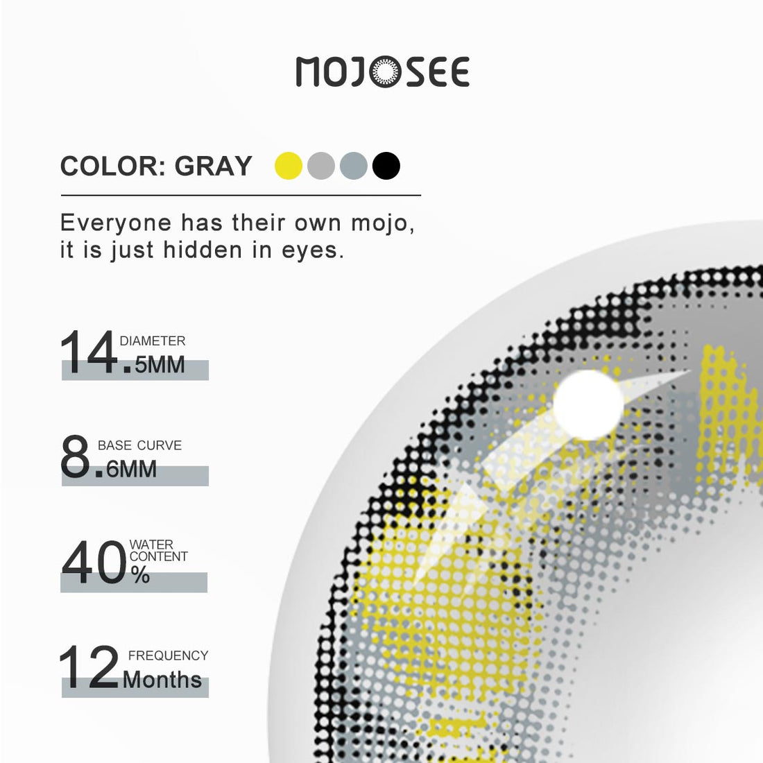 Anime Gray Colored Contact Lenses