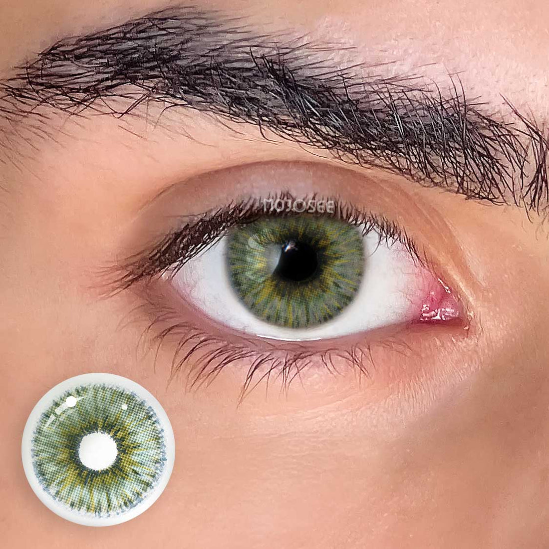 Rare Iris Green Colored Contact Lenses for Men