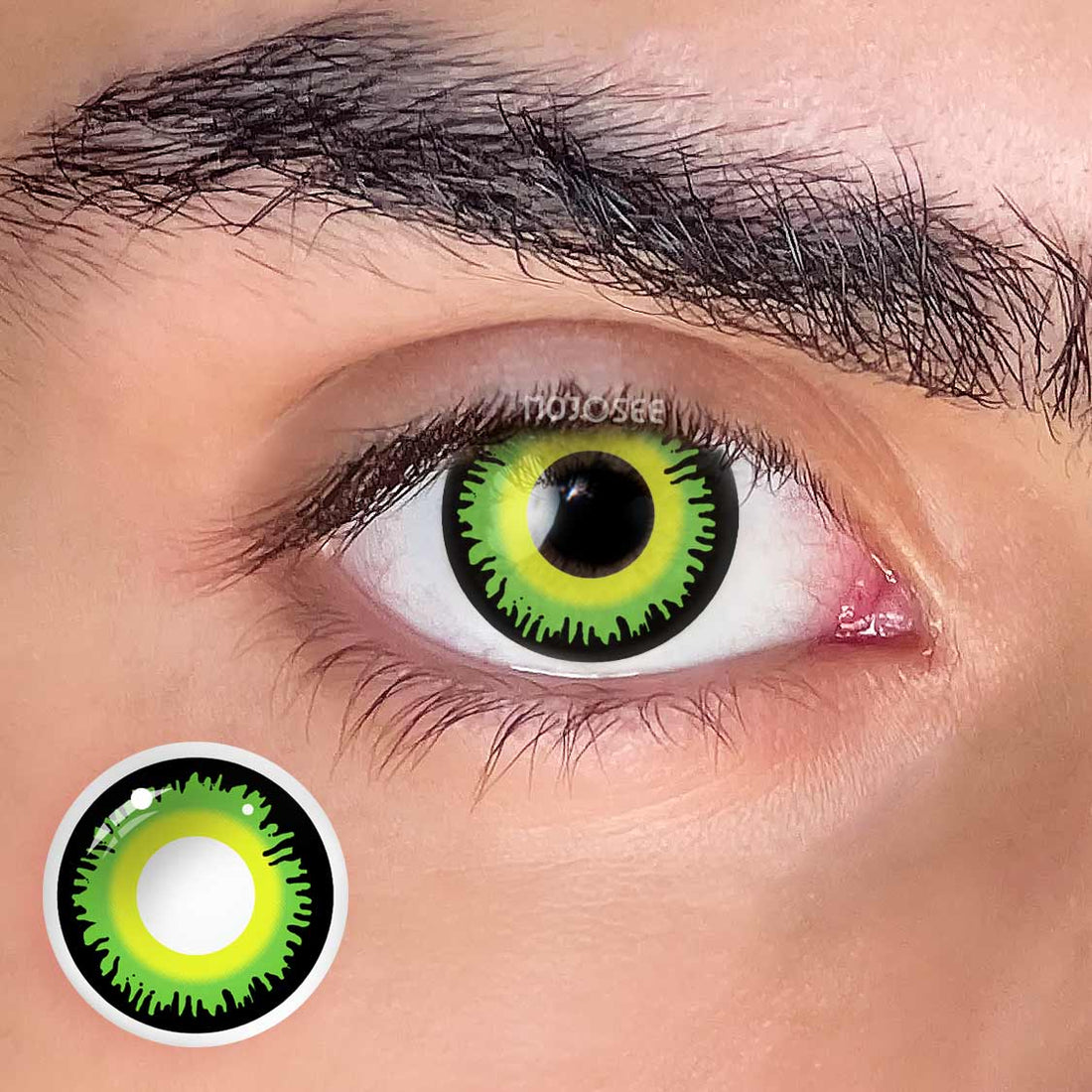 Green Werewolf Colored Contact Lenses for Men