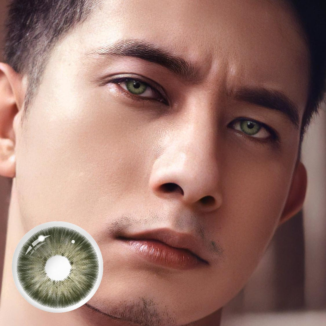 Magnificent Amazonia Green Colored Contact Lenses for Men