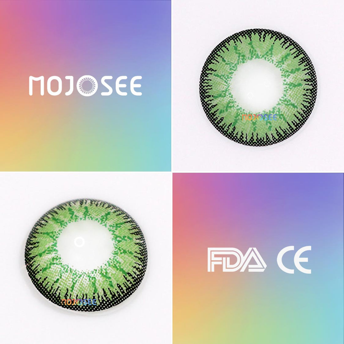 Vika Tricolor Green Colored Contact Lenses