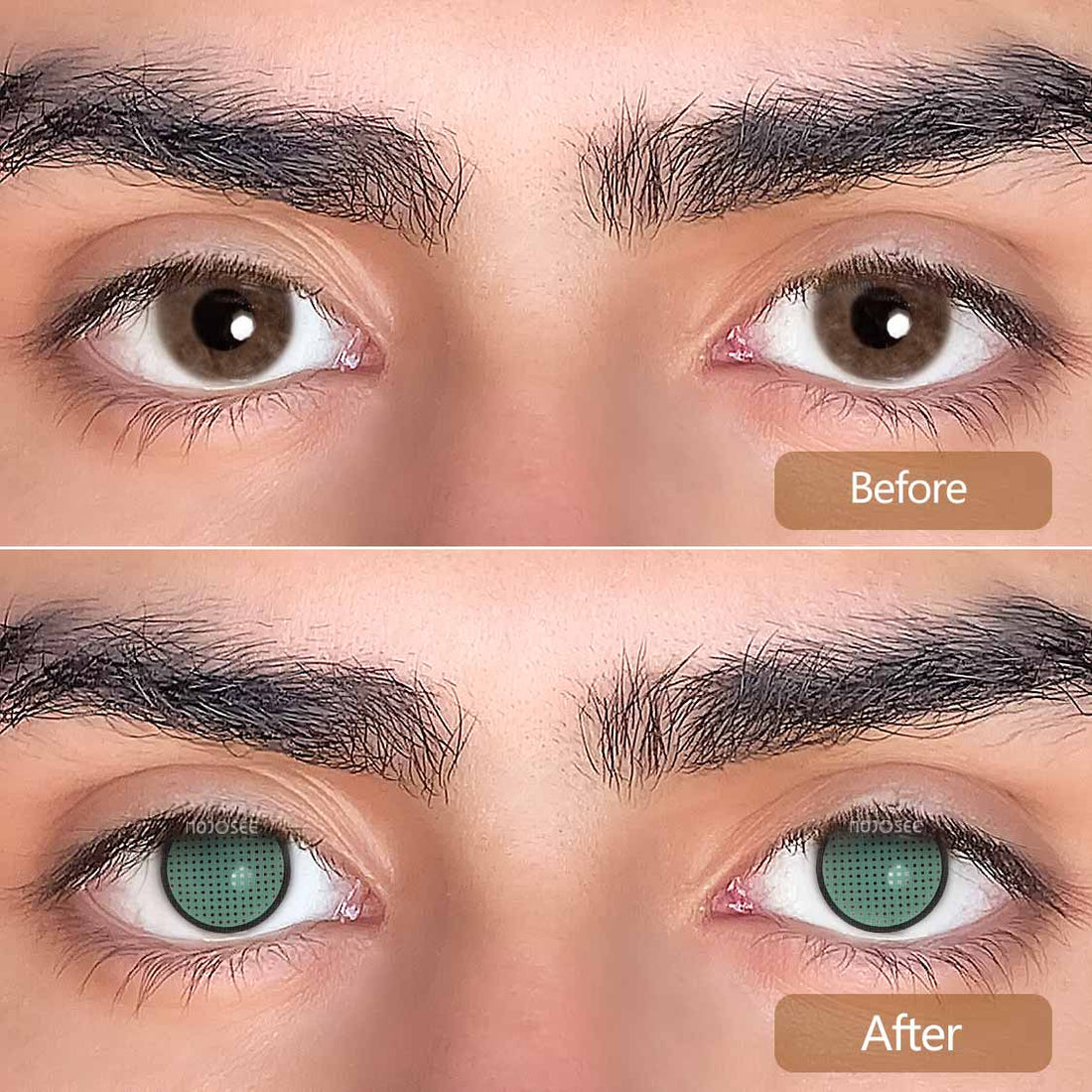 Green Mesh Colored Contact Lenses for Men