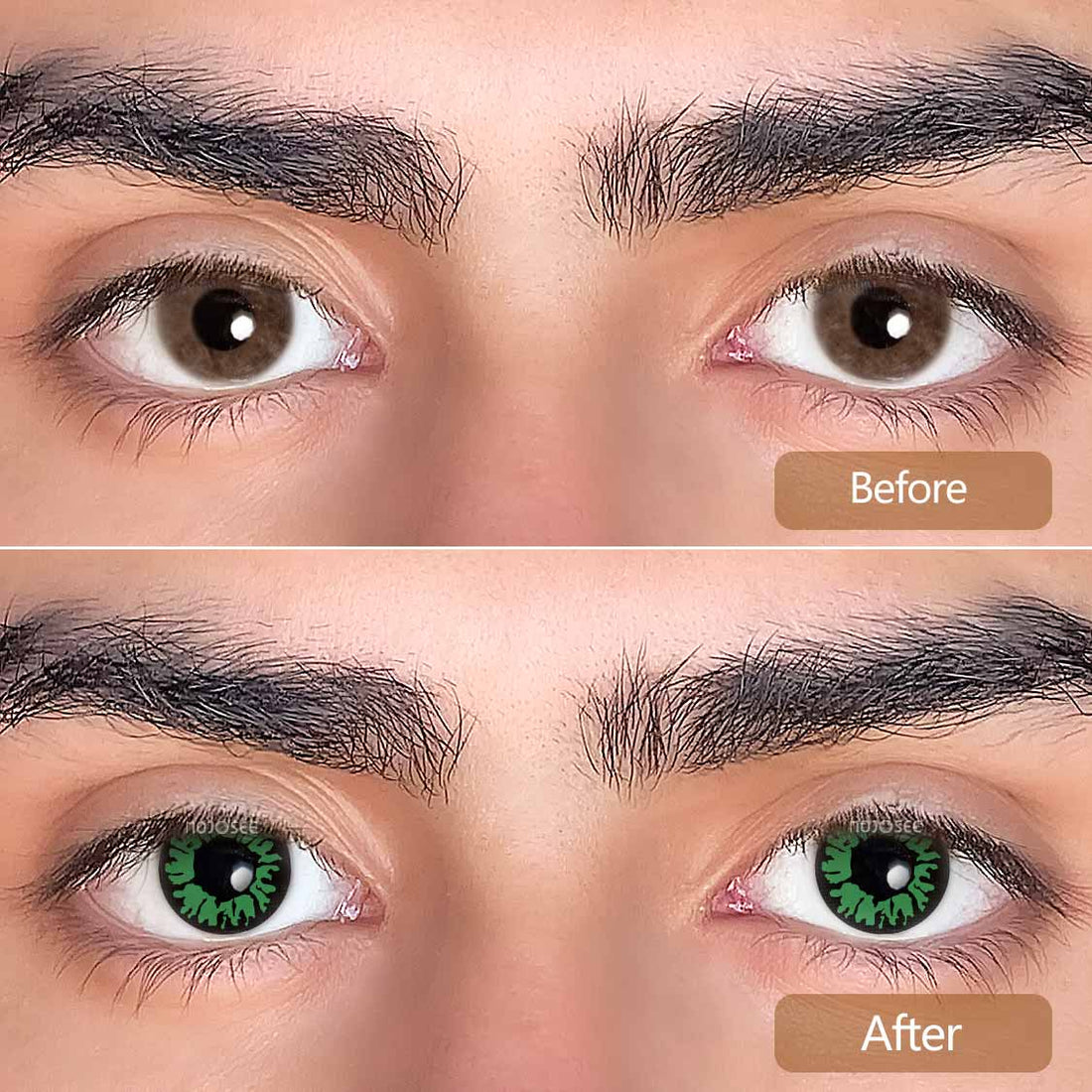 Aqua Panther Colored Contact Lenses for Men