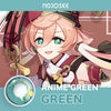 Genshin Anime Green Colored Contact Lenses