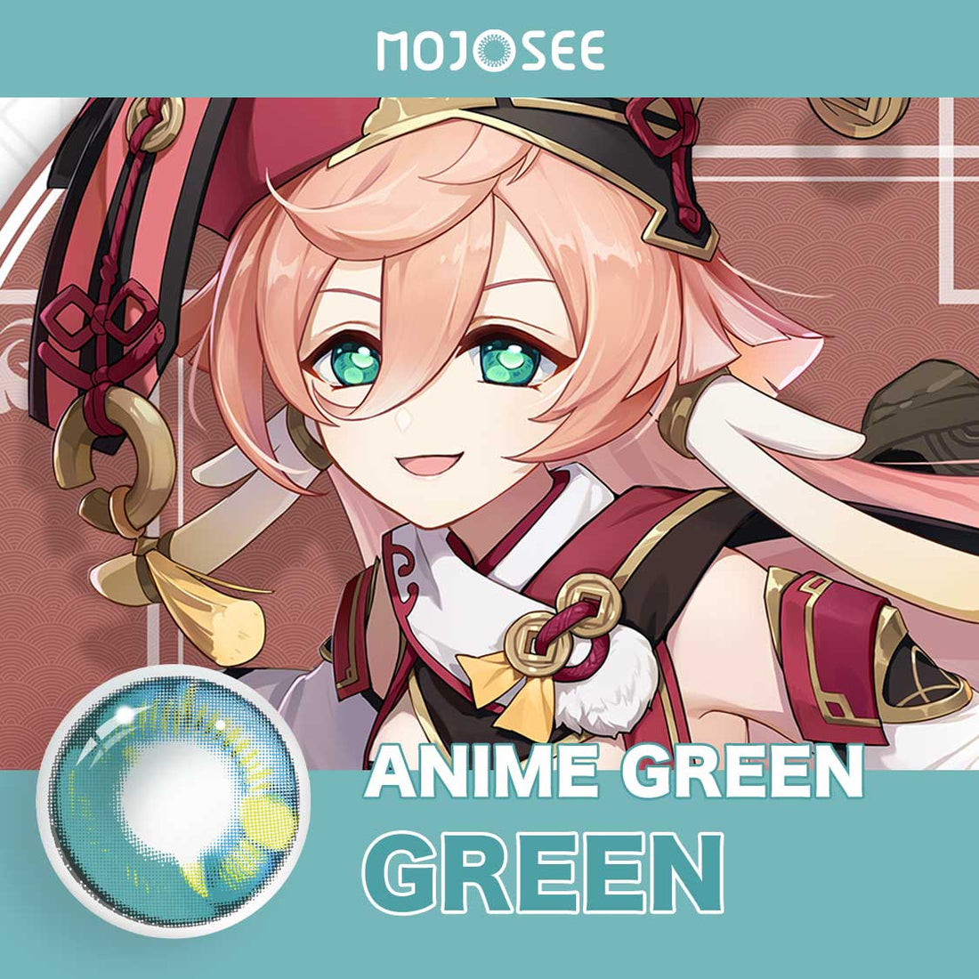 Genshin Anime Green Colored Contact Lenses