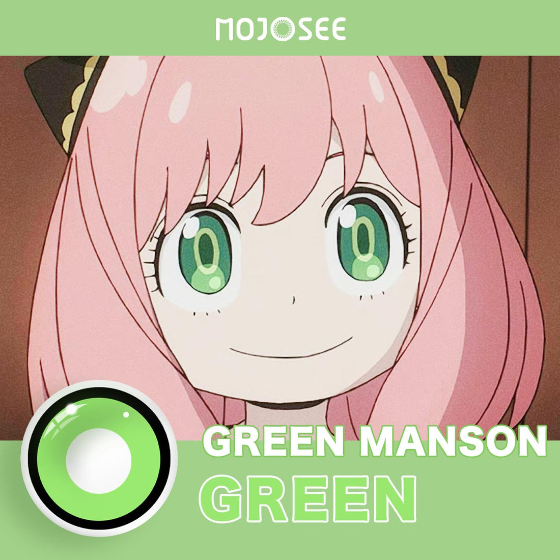 Circle Block Green Manson Colored Contact Lenses