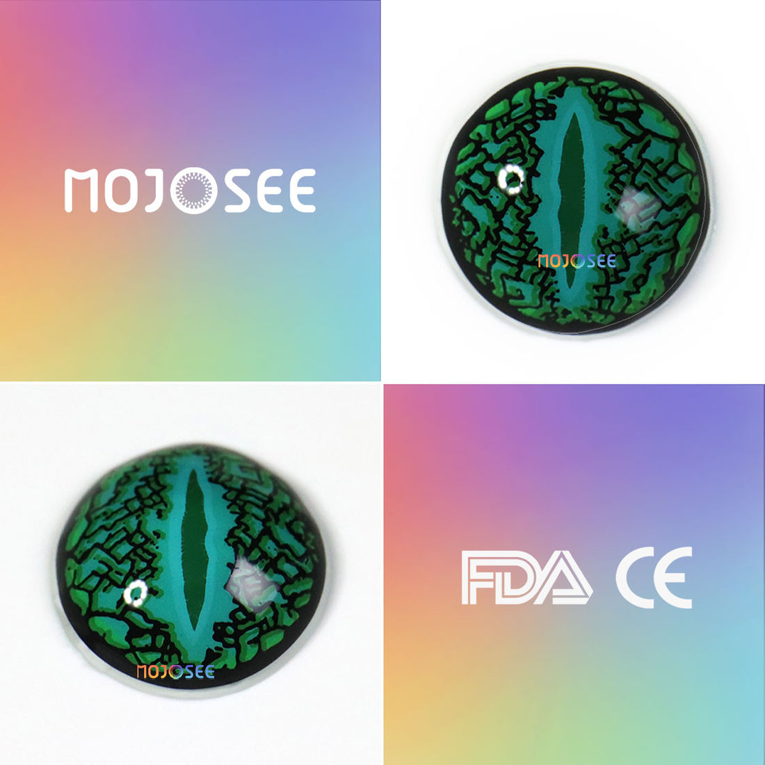 Lizard Eye Green Colored Contact Lenses
